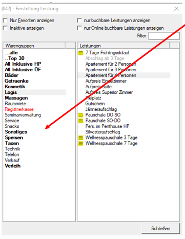 gastrodat-Hauptwarengruppe-II